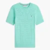 Jersey de punto trenzado de manga corta
