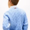 Jersey de punto trenzado para niña