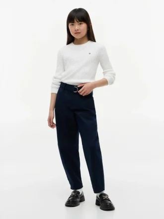 Jersey de punto trenzado para niña