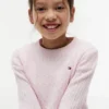 Jersey de punto trenzado para niña