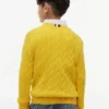 Jersey de punto trenzado para niña