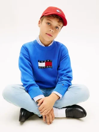 Jersey infantil con logotipo de bandera ondulada