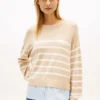 Jersey ligero a rayas con efecto de capas