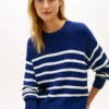 Jersey ligero a rayas con efecto de capas