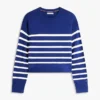 Jersey ligero a rayas con efecto de capas