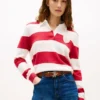 Jersey polo con rayas de rugby