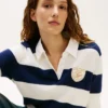 Jersey polo con rayas de rugby