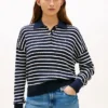 Jersey polo de punto trenzado de corte holgado
