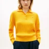 Jersey polo de punto trenzado de corte holgado