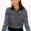 Jersey polo de punto trenzado de corte holgado