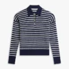 Jersey polo de punto trenzado de corte holgado