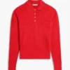 Jersey polo de punto trenzado de corte holgado