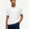 Jersey polo de punto trenzado de manga corta