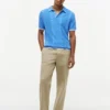Jersey polo de punto trenzado de manga corta