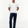 Jersey polo de punto trenzado de manga corta