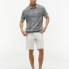 Jersey polo de punto trenzado de manga corta