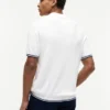 Jersey polo de punto trenzado de manga corta