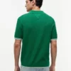 Jersey polo de punto trenzado de manga corta Jersey polo de punto trenzado de manga corta