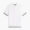 Jersey polo de punto trenzado de manga corta