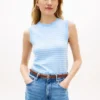 Jersey sin mangas de cuello redondo