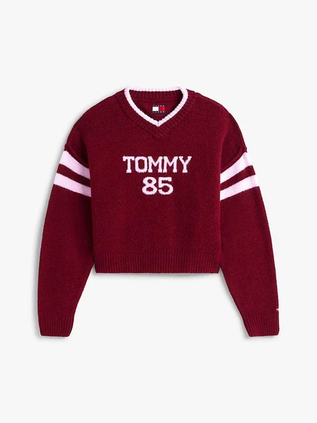 Jersey Tommy Jeans 85 Varsity con cuello en V Jersey Tommy Jeans 85 Varsity con cuello en V