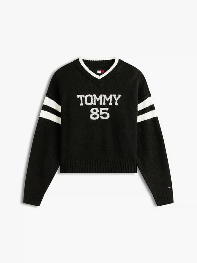 Jersey Tommy Jeans 85 Varsity con cuello en V Jersey Tommy Jeans 85 Varsity con cuello en V