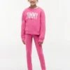 Leggings infantiles con el logotipo de Tommy estilo universitario