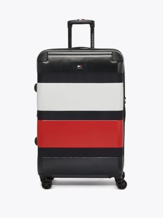 Maleta rígida con ruedas de 28″ en bloques de color Maleta rígida con ruedas de 28″ en bloques de color