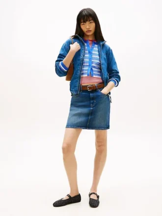 Minifalda vaquera de talle alto de Tommy Jeans