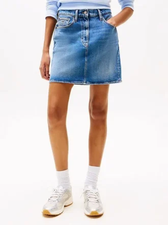 Minifalda vaquera de talle alto de Tommy Jeans