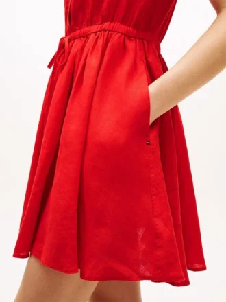 Minivestido camisero de lino