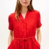 Minivestido camisero de lino
