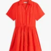 Minivestido camisero de lino