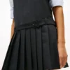 Minivestido plisado de mezcla de lana
