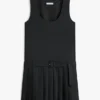 Minivestido plisado de mezcla de lana