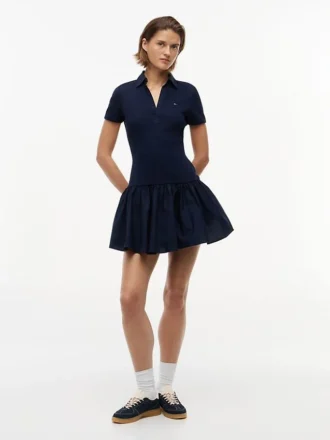 Minivestido polo de tejidos mixtos de Tommy Jeans
