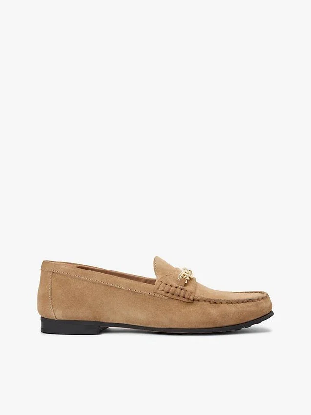 Mocasines de ante con eslabones de cadena Mocasines de ante con eslabones de cadena