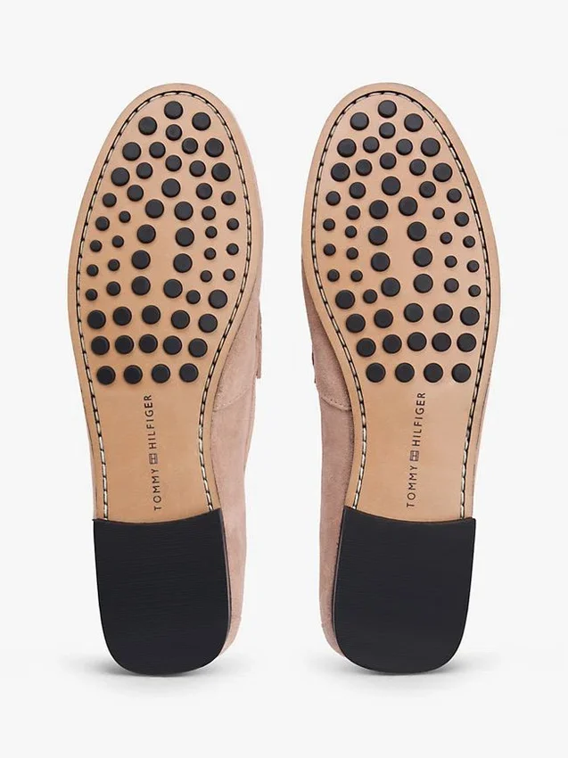 Mocasines de ante con eslabones de cadena Mocasines de ante con eslabones de cadena