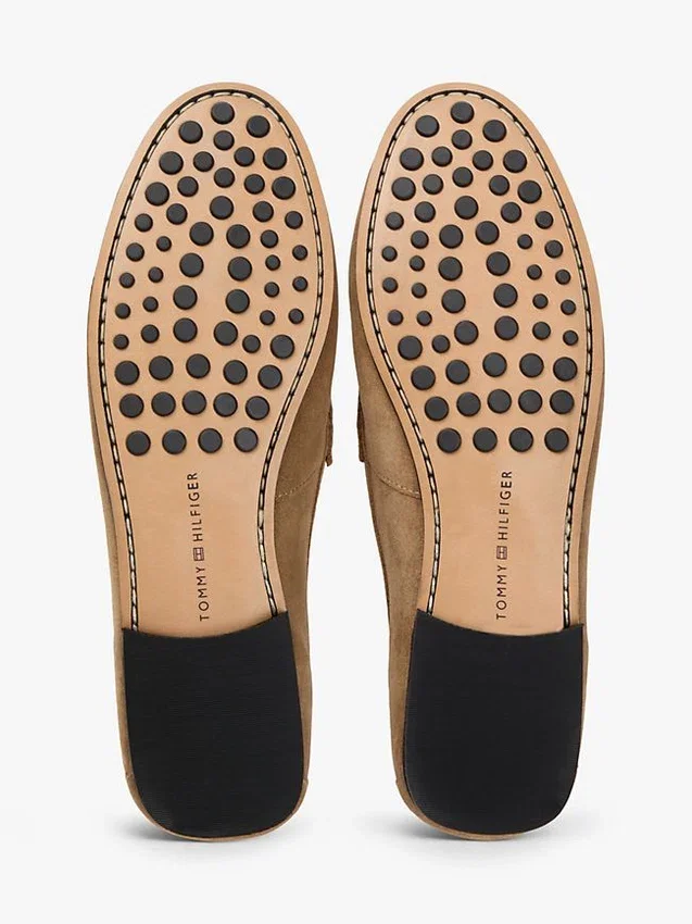 Mocasines de ante con eslabones de cadena Mocasines de ante con eslabones de cadena
