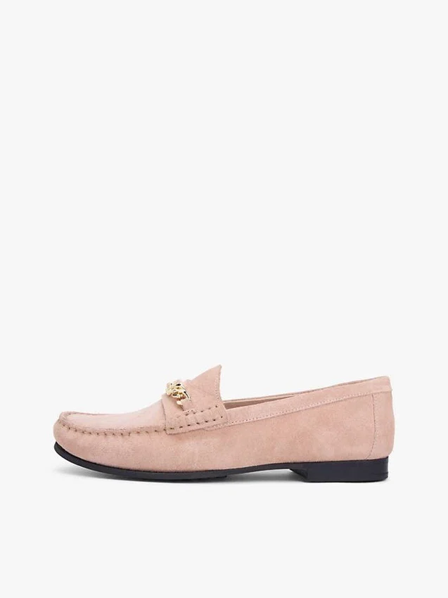 Mocasines de ante con eslabones de cadena Mocasines de ante con eslabones de cadena