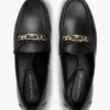 Mocasines de piel con eslabones de cadena Mocasines de piel con eslabones de cadena
