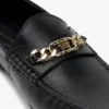 Mocasines de piel con eslabones de cadena Mocasines de piel con eslabones de cadena