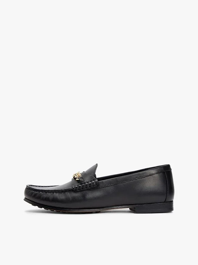 Mocasines de piel con eslabones de cadena Mocasines de piel con eslabones de cadena