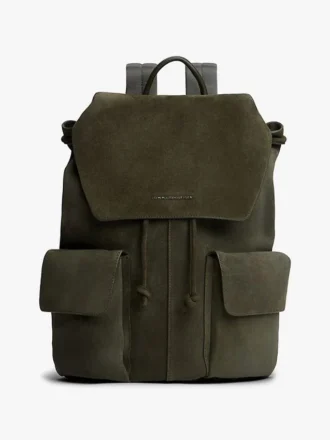 Mochila con solapa de ante Mochila con solapa de ante