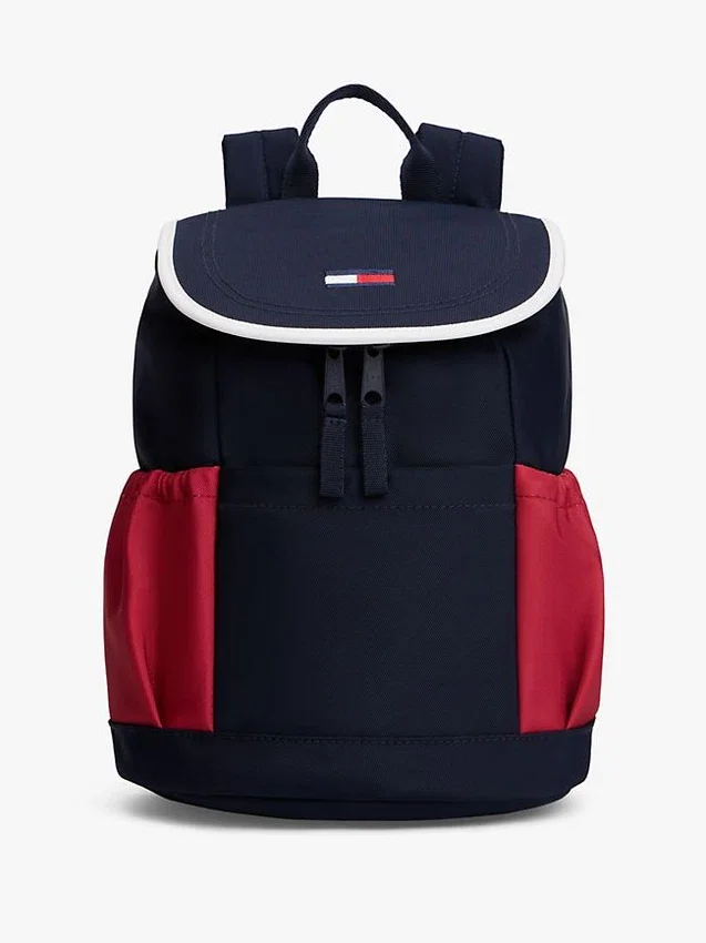 Mochila con solapa y bloques de color para niños Mochila con solapa y bloques de color para niños
