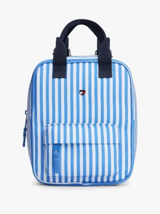 Mochila de lona a rayas para niña