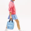 Mochila de lona a rayas para niña