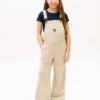 Mono de denim elástico de pierna ancha para niña Mono de denim elástico de pierna ancha para niña