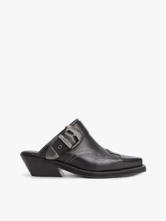 Mules de cuero estilo western de Tommy Jeans