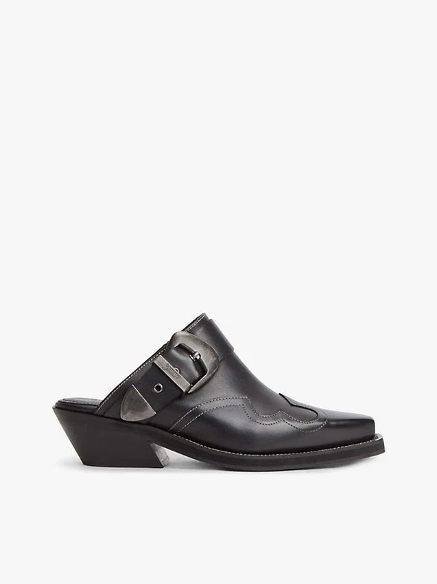 Mules de cuero estilo western de Tommy Jeans Mules de cuero estilo western de Tommy Jeans